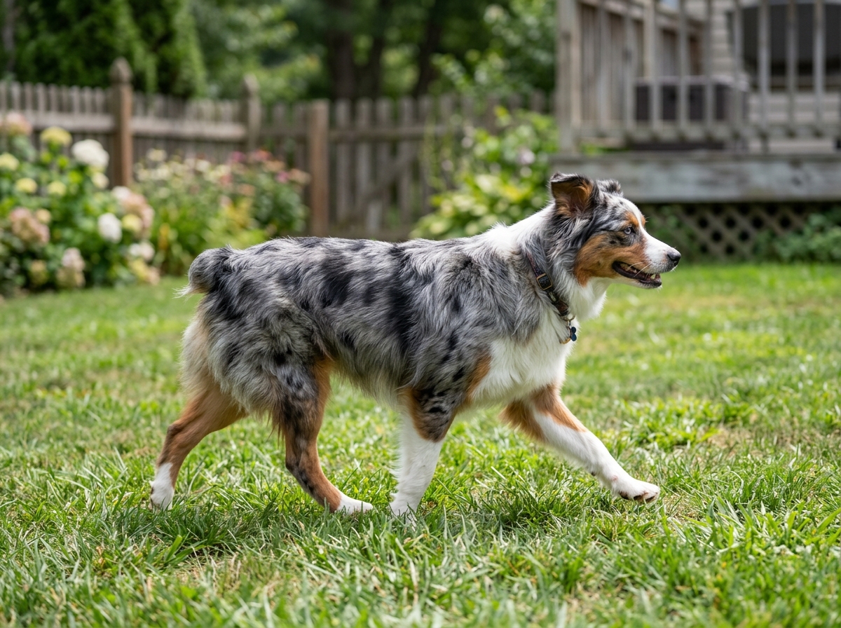 Athletic dog moving comfortably